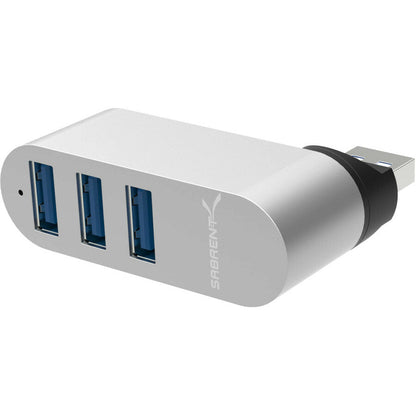 Sabrent Premium 3-Port Aluminum Mini Usb 3.0 Rotatable Hub [90&Deg;/180&Deg; Degree Rotatable]