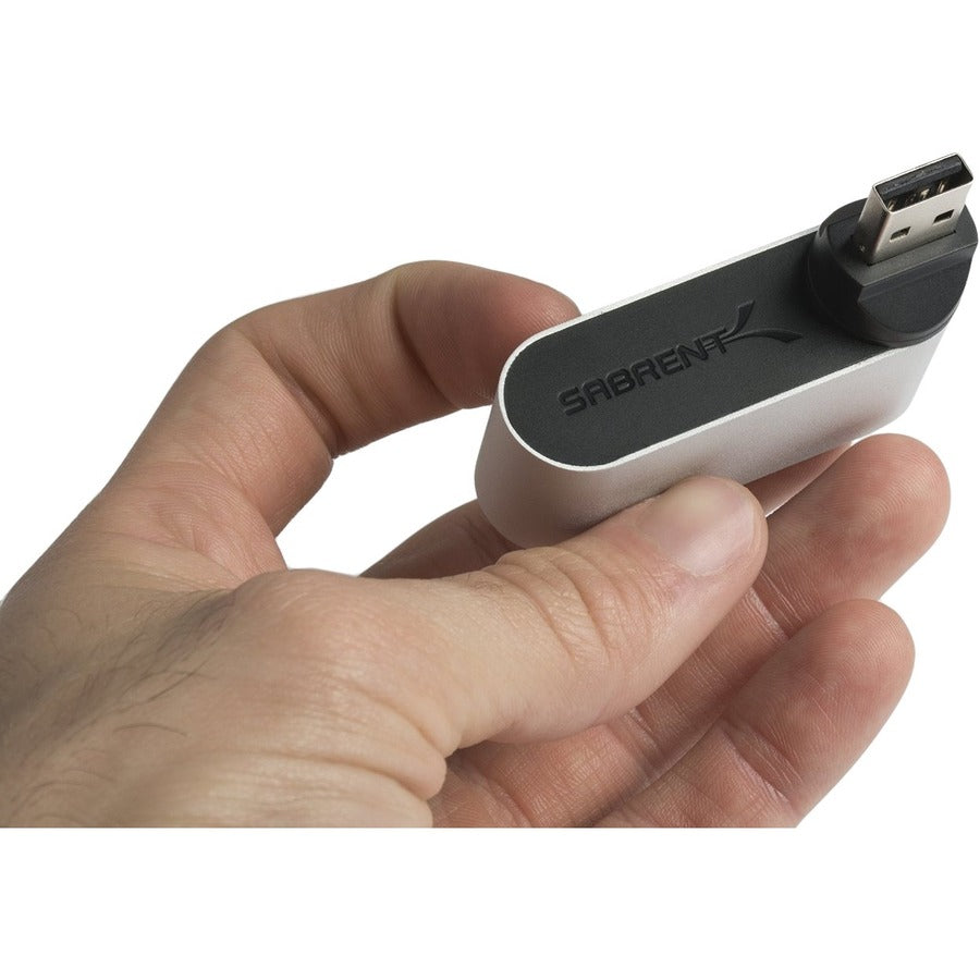 Sabrent HB-UMMC Aluminum Premium 4-Port USB 2.0 Rotatable Mini Hub
