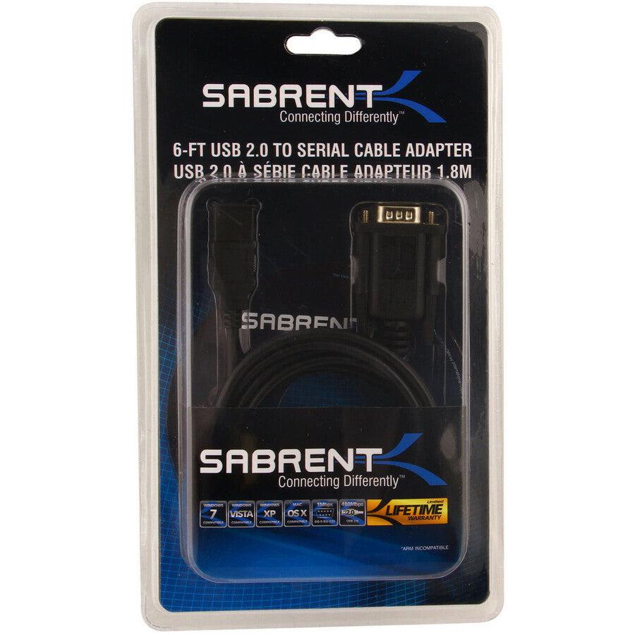 Sabrent Usb 2.0 To Serial (9-Pin) Db-9 Rs-232 Adapter Cable 6Ft Cable