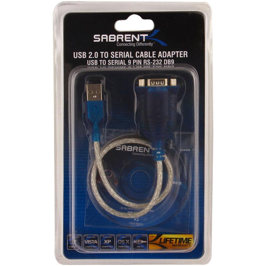 Sabrent Usb 2.0 To Serial Db9 Male (9 Pin) Rs232 Cable Adapter