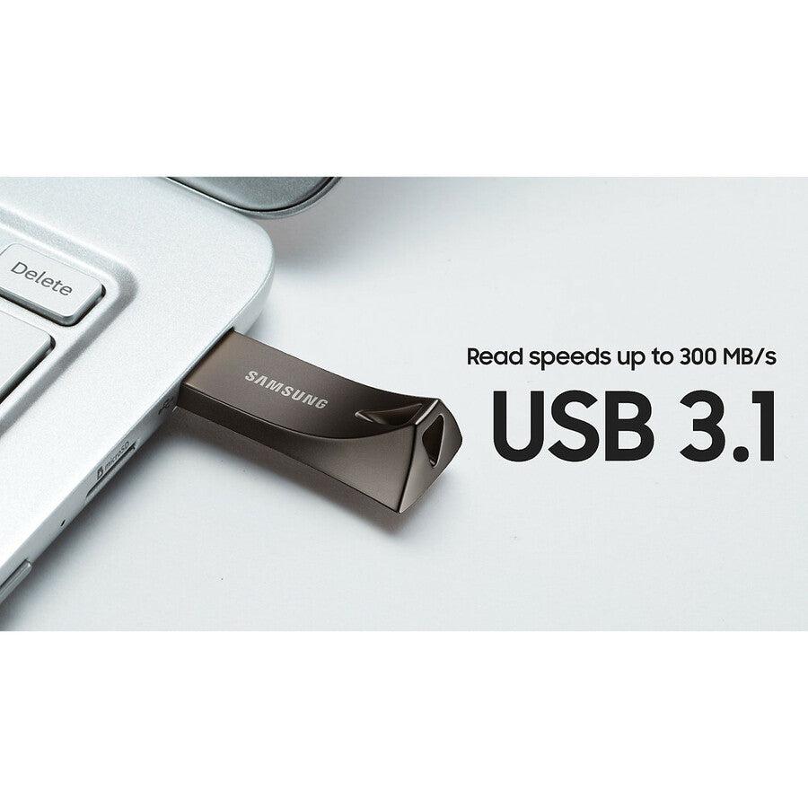 Samsung 32Gb Bar Plus (Metal) Usb 3.1 Flash Drive, Speed Up To 200Mb/S (Muf-32Be3/Am)