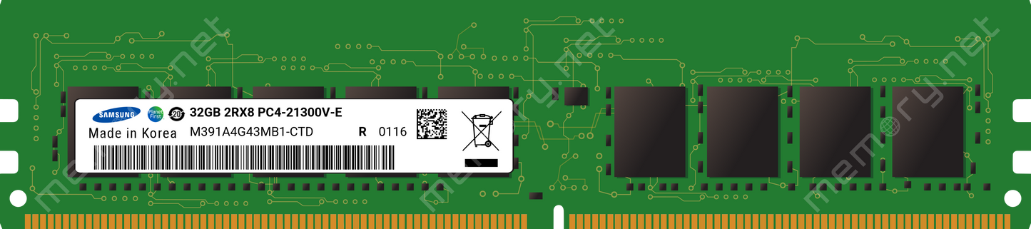 Samsung 32Gb Ddr4 Sdram Memory Module M391A4G43Mb1-Ctd