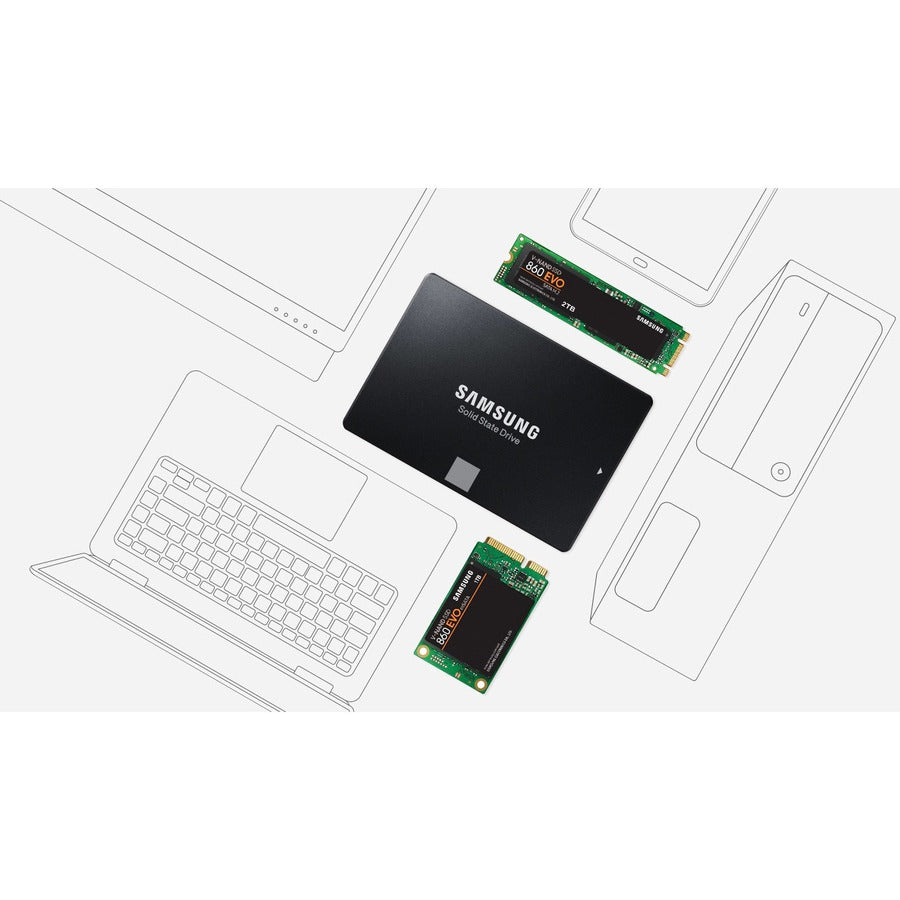 Samsung 860 Evo Series M.2 2280 2Tb Sata Iii V-Nand 3-Bit Mlc Internal Solid State Drive (Ssd) Mz-N6E2T0Bw