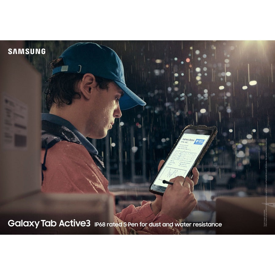 Samsung Galaxy Tab Active3 Rugged Tablet - 8" Wuxga - Octa-Core (8 Core) 2.70 Ghz 1.70 Ghz - 4 Gb Ram - 64 Gb Storage - Android 10 - 4G - Black