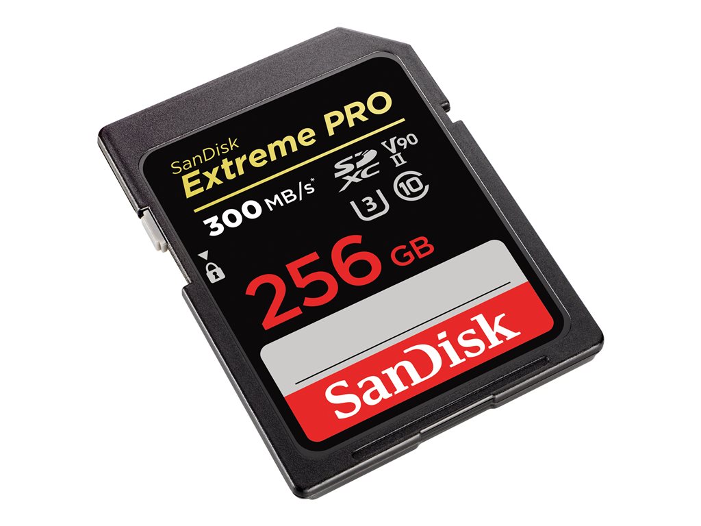 256 Flash Card SanDisk Extreme Pro - Flash memory card - 256 GB - Video Class V90 / U