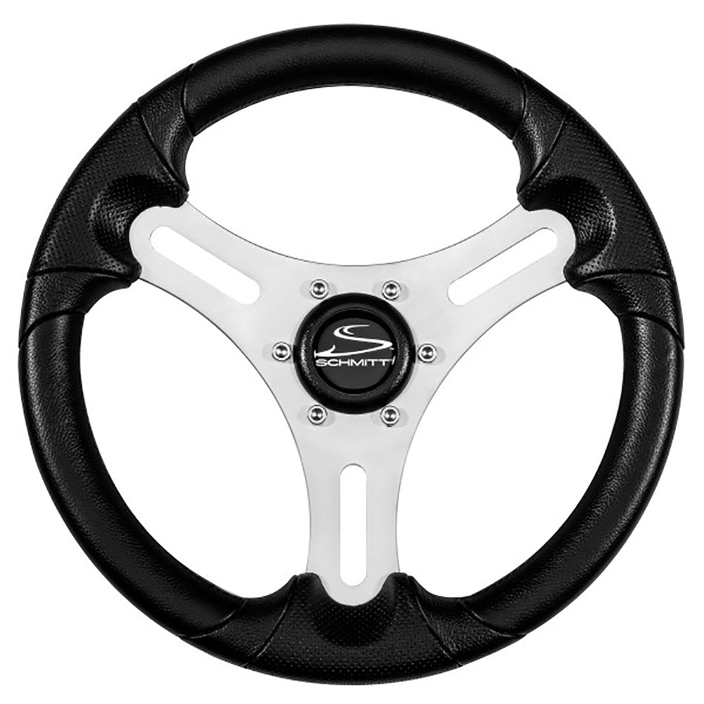 Schmitt Marine Torcello Lite 13" Wheel - Black Polyurethane Wheel w/Silver Spokes &amp; Black Cap- 3/4" Tapered Shaft