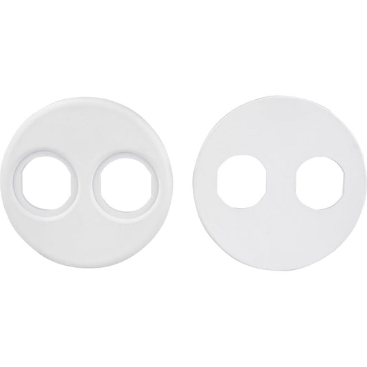 Sea-Dog 4" Gauge Power Socket Adapter Mounting Plate - White