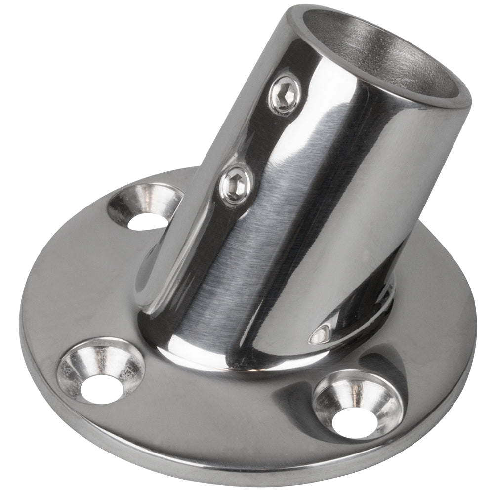 Sea-Dog Rail Base Fitting 2-3/4" Round Base 60&deg; 316 Stainless Steel - 1" OD