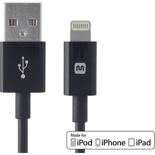 Select Series Apple Mfi Certified Lightning To Usb Charge & Sync Cable, 6Ft Blac