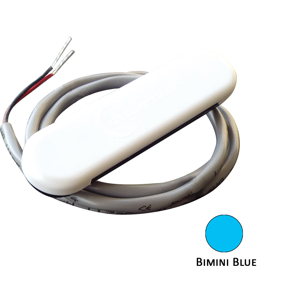 Shadow-Caster Courtesy Light w/2' Lead Wire - White ABS Cover - Bimini Blue - 4-Pack