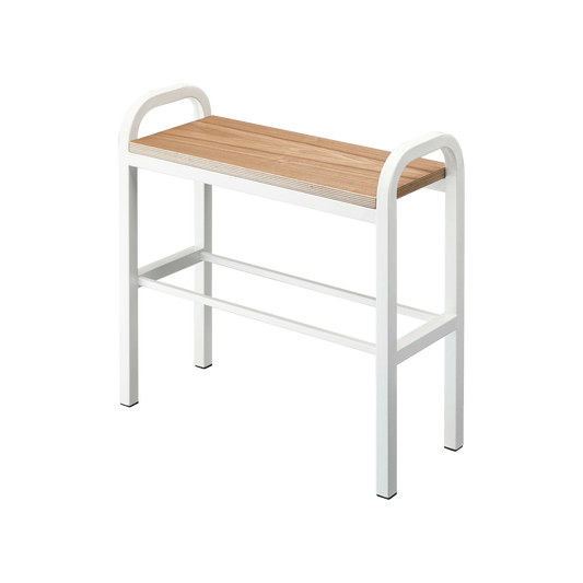 Shoe Organizer & Bench (18" H) - Steel + Wood