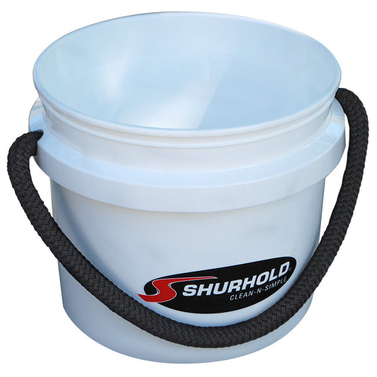 Shurhold World&#39;s Best Rope Handle Bucket - 3.5 Gallon - White