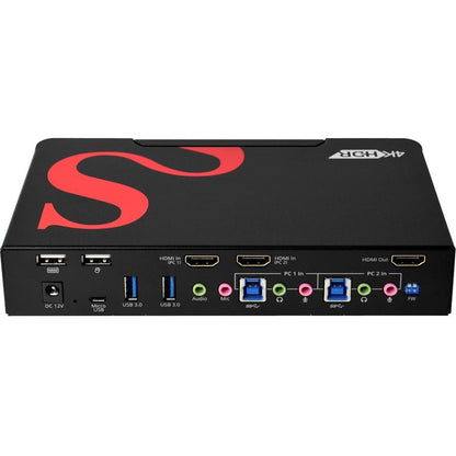 Siig 2 Port 4K 60Hz Hdmi Kvm Switch With Usb 3.0, Audio, Mic, Hdmi 2.0A, Hdr