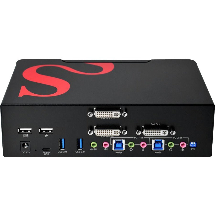 Siig 2 Port 4K Dvi Dual Link Kvm Switch With Usb 3.0, Audio, Mic