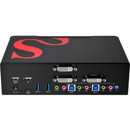 Siig 2 Port 4K Dvi Dual Link Kvm Switch With Usb 3.0, Audio, Mic