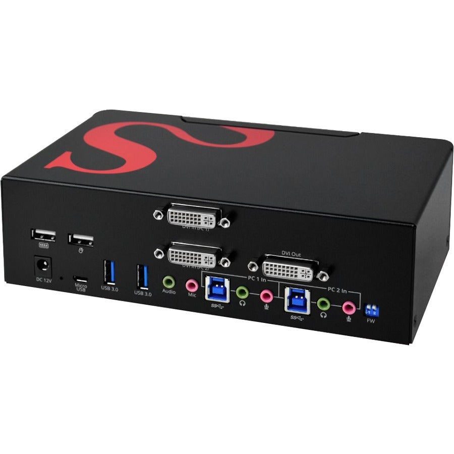 Siig 2 Port 4K Dvi Dual Link Kvm Switch With Usb 3.0, Audio, Mic