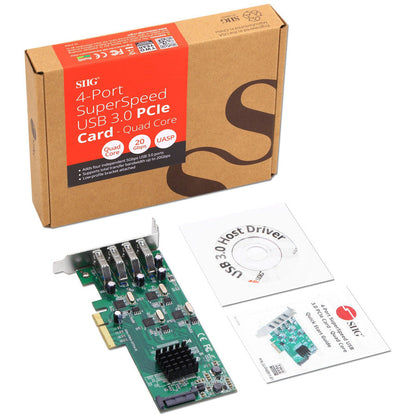 Siig 4 Port Superspeed Usb 3.0 Pcie Card - Quad Core