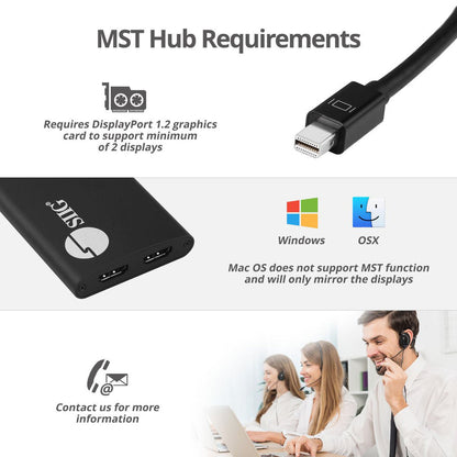 Siig 4K 2 Ports Mini Displayport 1.2 To Hdmi Mst Splitter