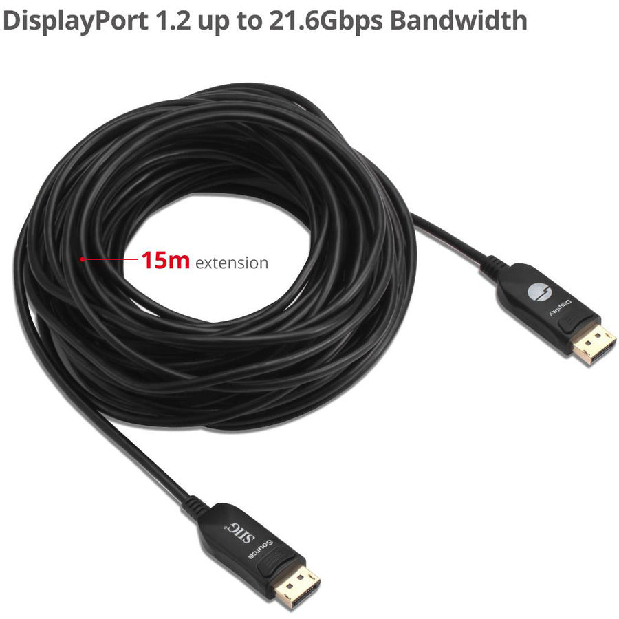 Siig 4K Displayport 1.2 Aoc Cable - 15M