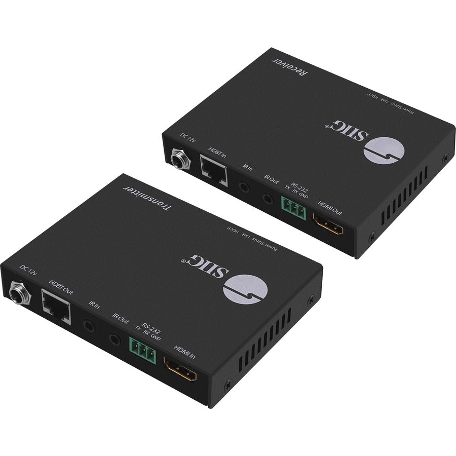 Siig 4K Hdmi Hdbaset Extender Over Single Cat5E/6 With Rs-232, Ir & Poc - 60M