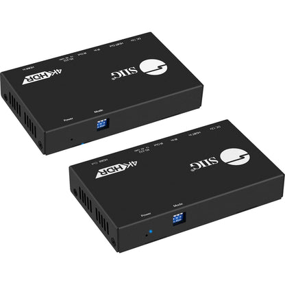 Siig 4K Hdr Hdmi 2.0 Hdbaset Extender Over Single Cat5E/6 With Rs-232 & Ir - 100M