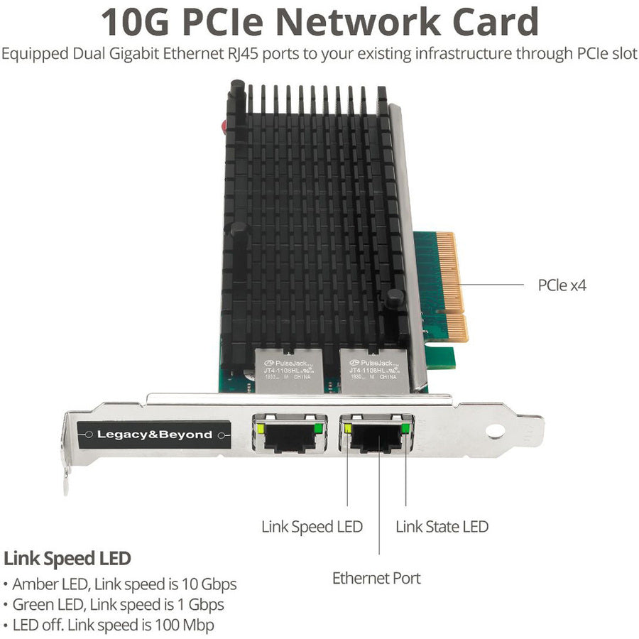 Siig Dual Port 10G Ethernet Network Pci Express