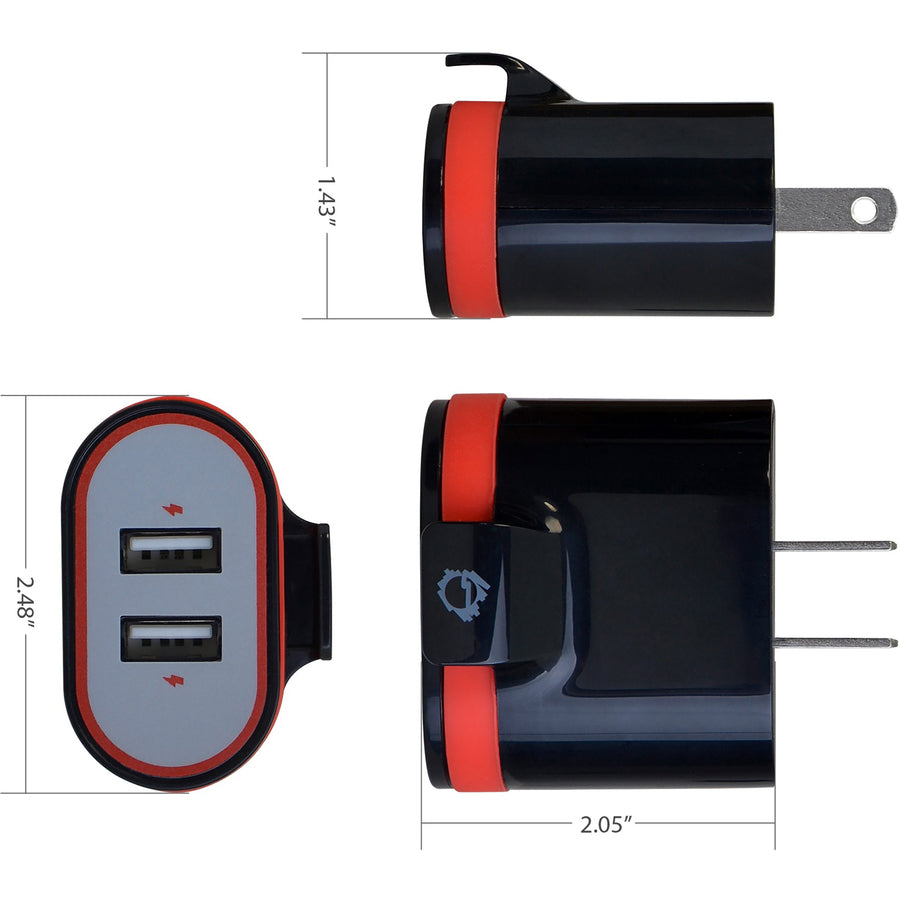 Siig Fast Charging Usb Wall Charger & Car Charger Bundle Pack - Black