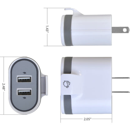 Siig Fast Charging Usb Wall Charger & Car Charger Bundle Pack - White