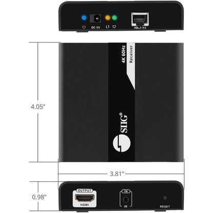 Siig Hdmi 2.0 4K@60Hz Over Cat6 Extender With Ir - Receiver