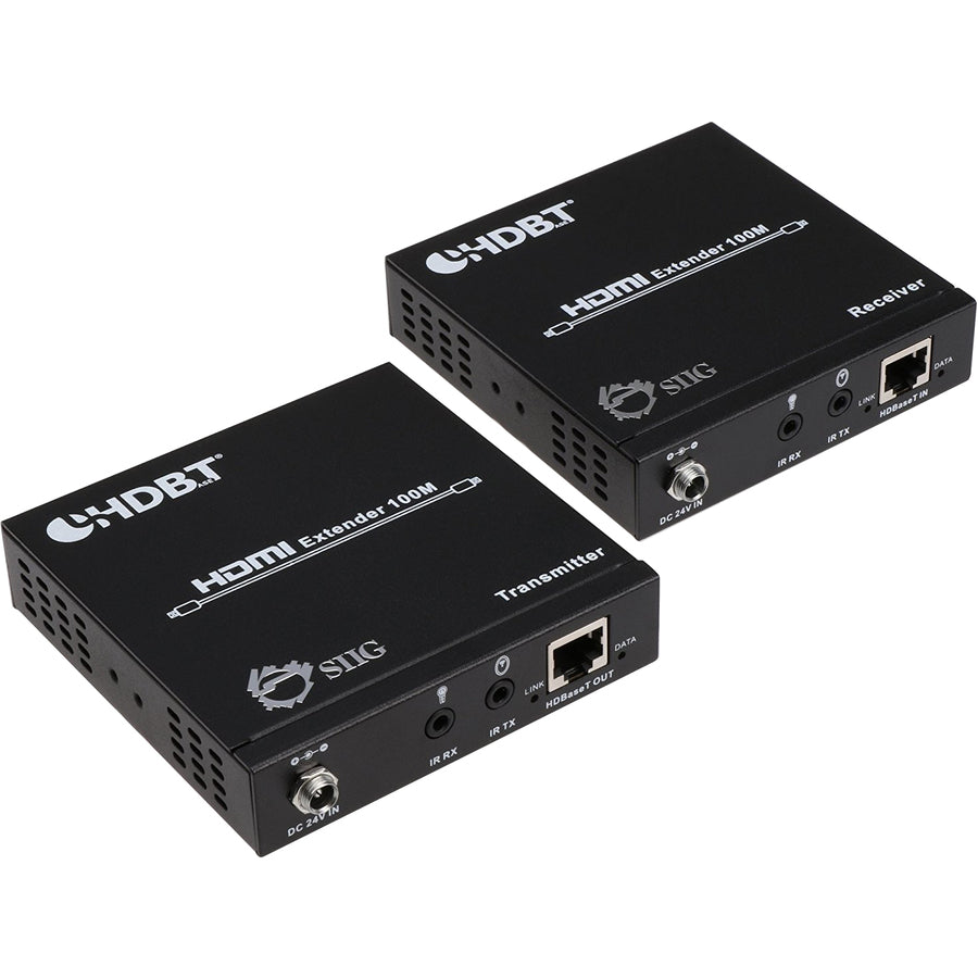 Siig Hdmi Hdbaset Extender With Ir/Rs-232 Control And Poc - 100M (Tx & Rx)