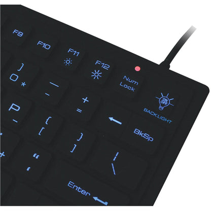 Siig Industrial/Medical Grade Washable Backlit Keyboard With Pointing Device