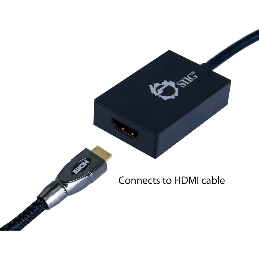 Siig Mini Displayport 1.2 To Hdmi 4Kx2K 60Hz Active Adapter