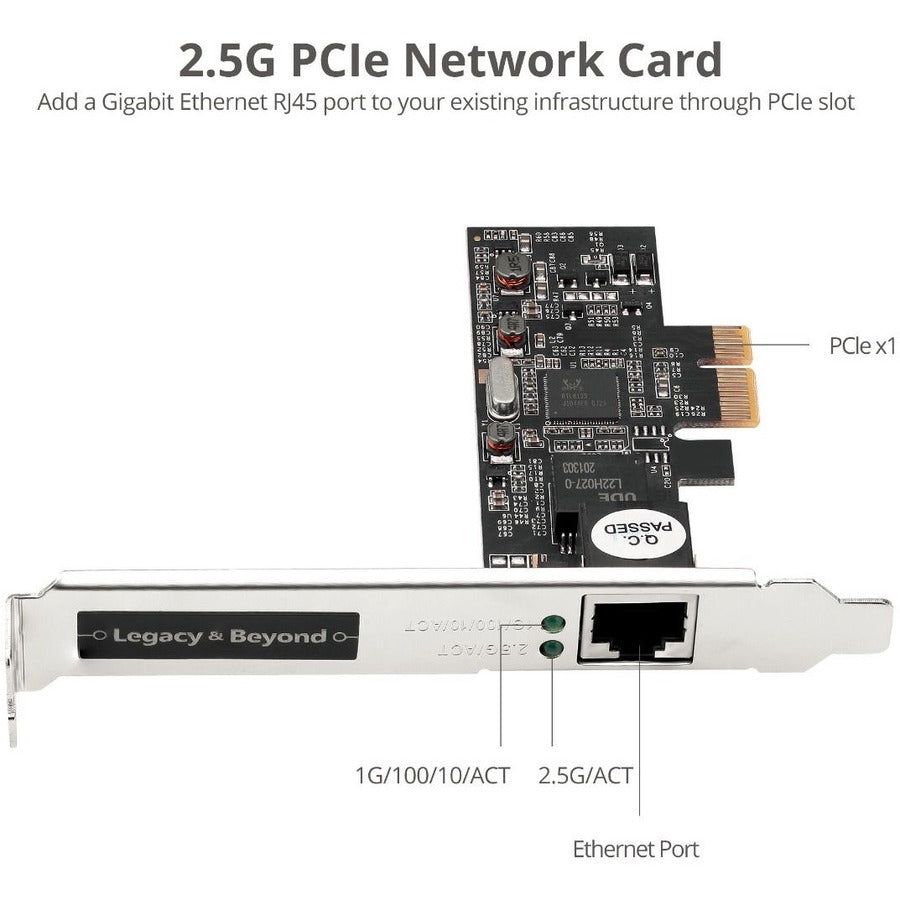 Siig Single 2.5G 4-Speed Multi Gigabit Ethernet Pcie Card