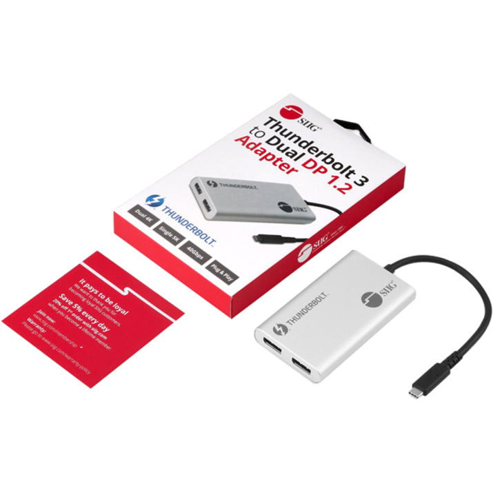 Siig Thunderbolt 3 To Dual Dp 1.2 Adapter