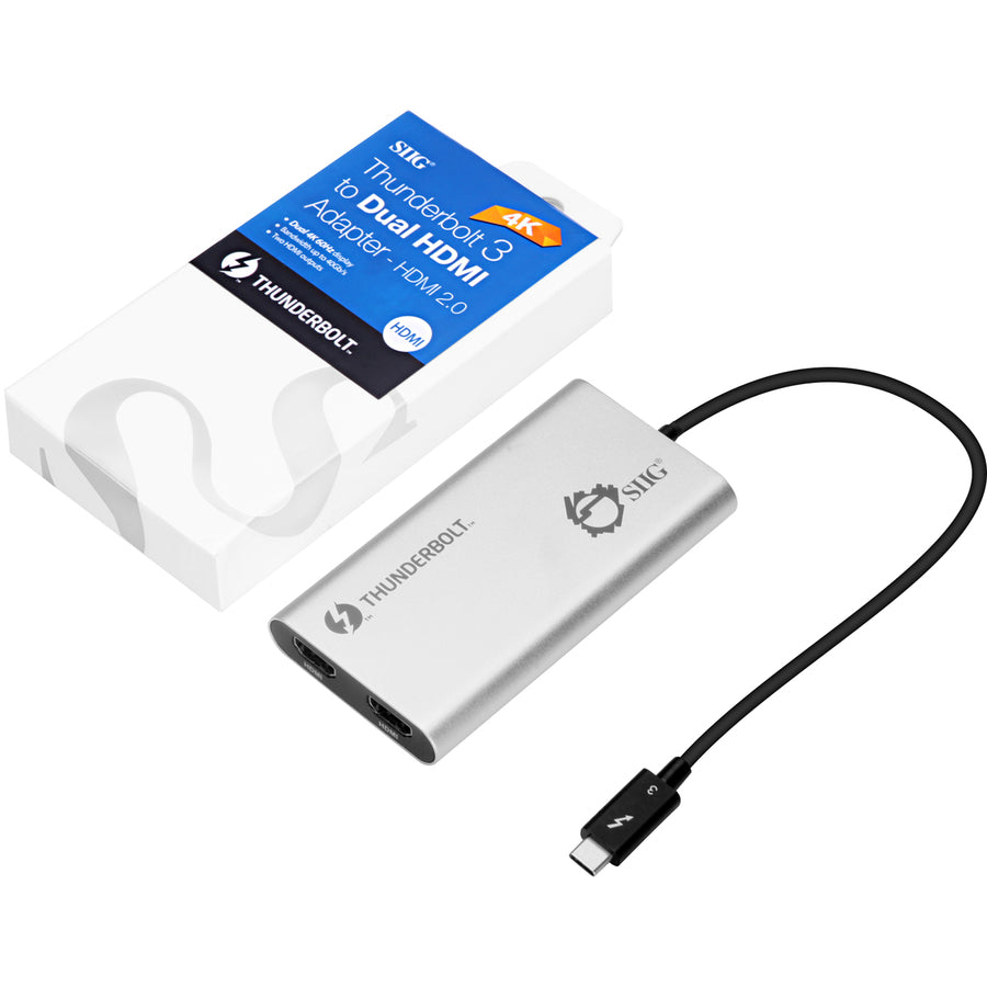 Siig Thunderbolt V3 To Dual Hdmi Adapter - Hdmi 2.0