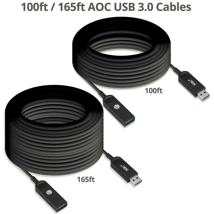 Siig Usb 3.0 Aoc Male To Female Active Cable - 50M