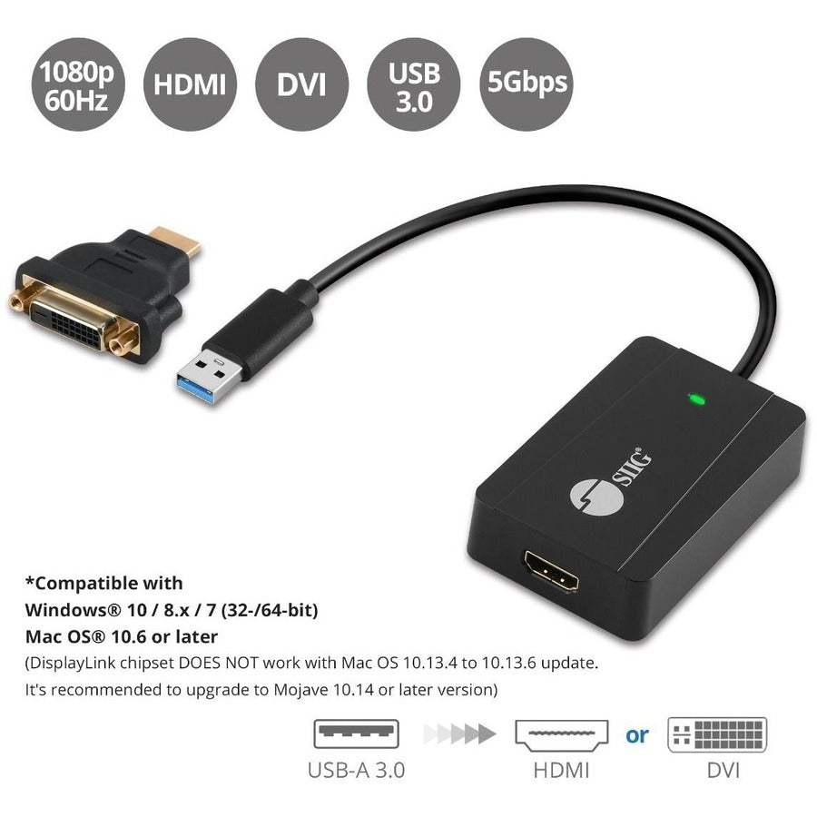 Siig Usb 3.0 To Hdmi / Dvi Video Adapter Pro