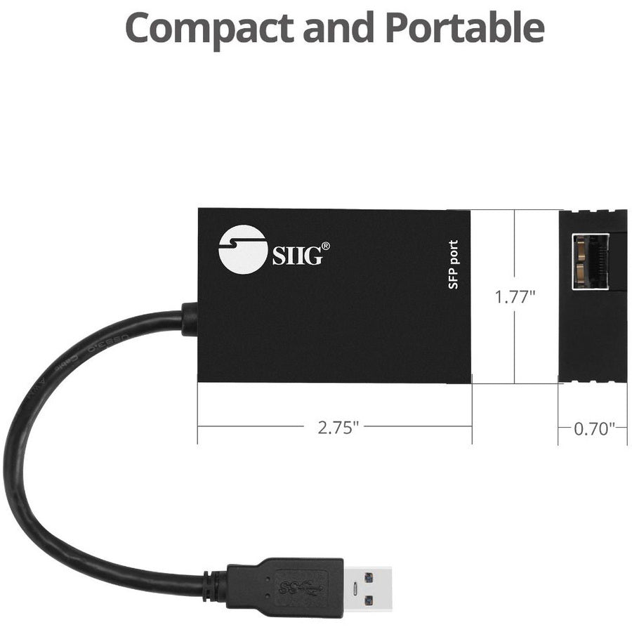 Siig Usb 3.0 To Sfp Gigabit Ethernet Adapter