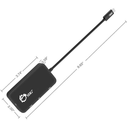 Siig Usb-C To 4-In-1 Multiport Video Adapter - Dvi/Vga/Dp/Hdmi