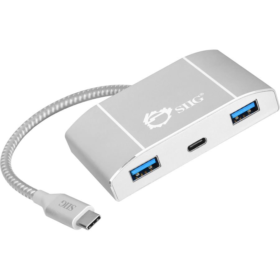 Siig Usb-C To 4-Port Usb 3.0 Hub With Pd Charging - 3A/1C