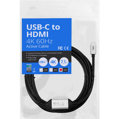 Siig Usb-C To Hdmi 4K 60Hz Active Cable - 5M