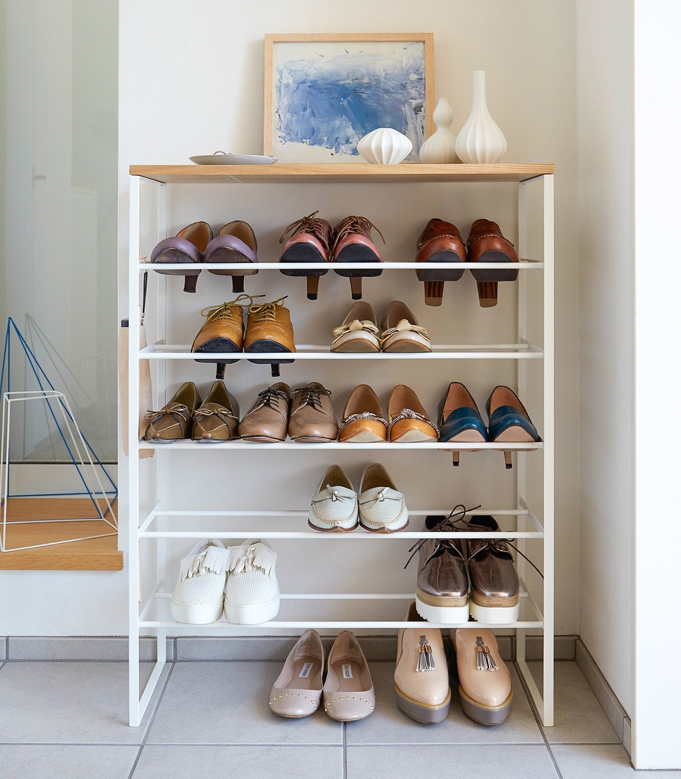 Six-Tier Shoe Rack (34" H) - Steel