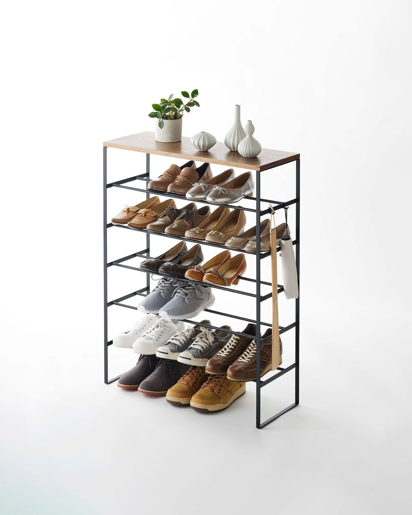 Six-Tier Shoe Rack (34" H) - Steel