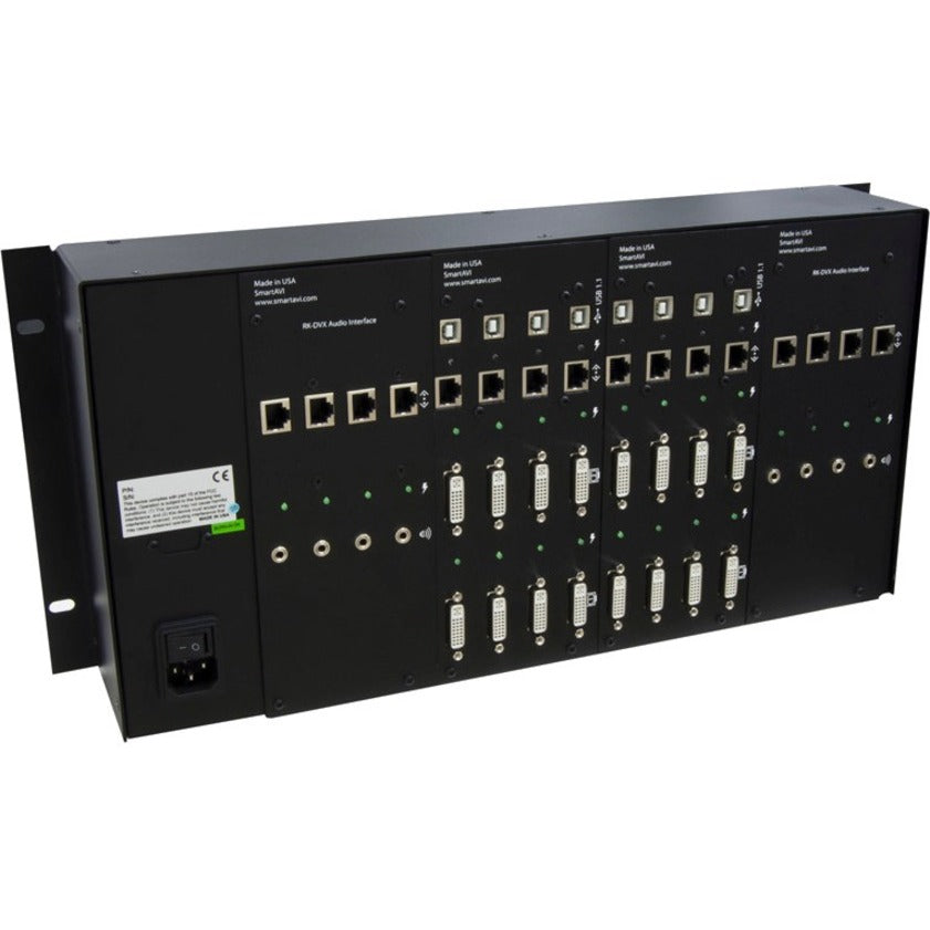 Smartavi Powered Rack/Chassis With Dvi/Audio/Usb Cat5 Transmitter, 8 Card Package