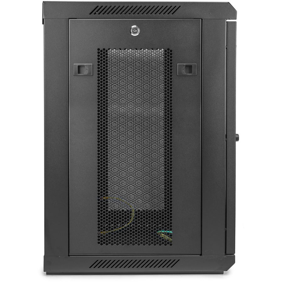 Solidrack 12U Wall Mount Rack,Vented Enclosure - Assembled -Black