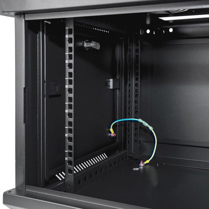 Solidrack 6U Rack Enclosure,Tempered Glass Window - Black