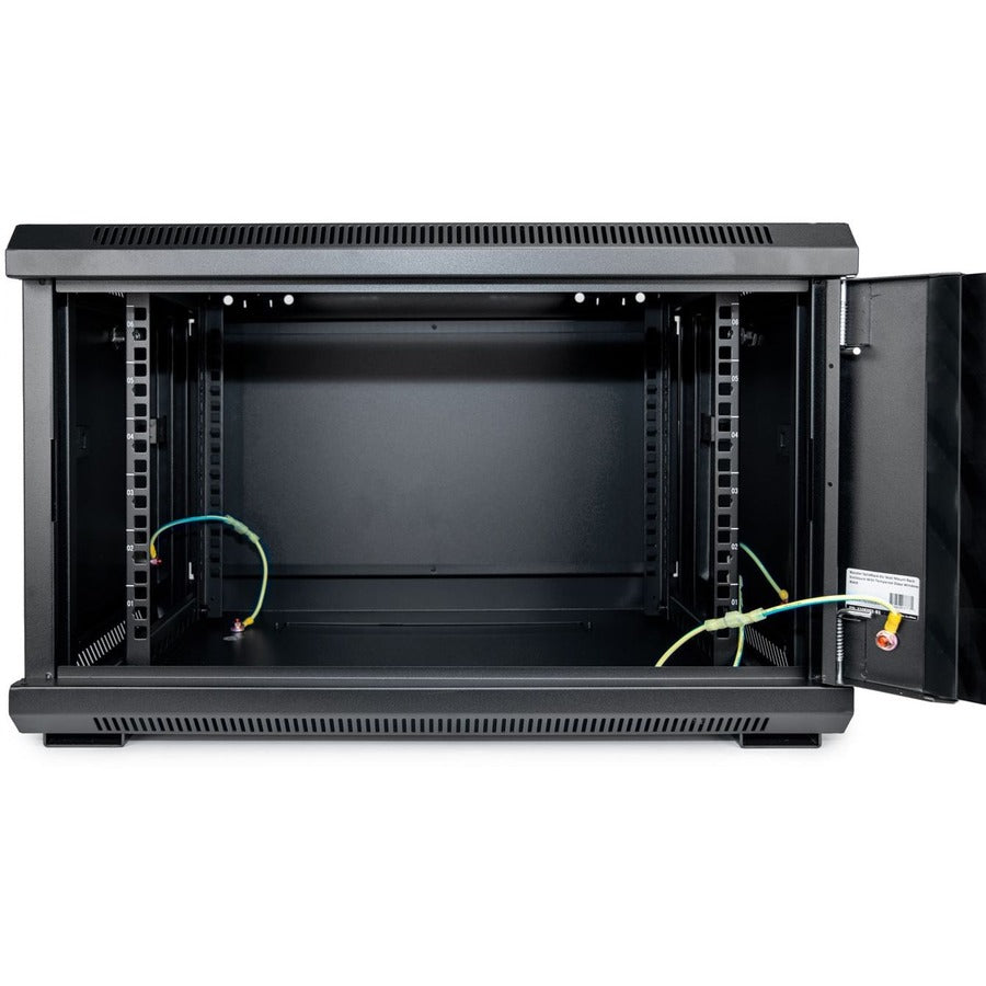 Solidrack 6U Rack Enclosure,Tempered Glass Window - Black