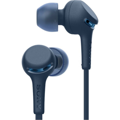 Sony Wi-Xb400 - Earphones With Mic - In-Ear - Behind-The-Neck Mount - Bluetooth - Wireless - Blue