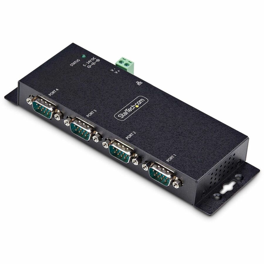 StarTech.com 4-Port Serial to Ethernet Adapter, IP Serial Device Server For Remote RS232 Devices, Wall/DIN Rail Mount, LAN To DB9 Converter