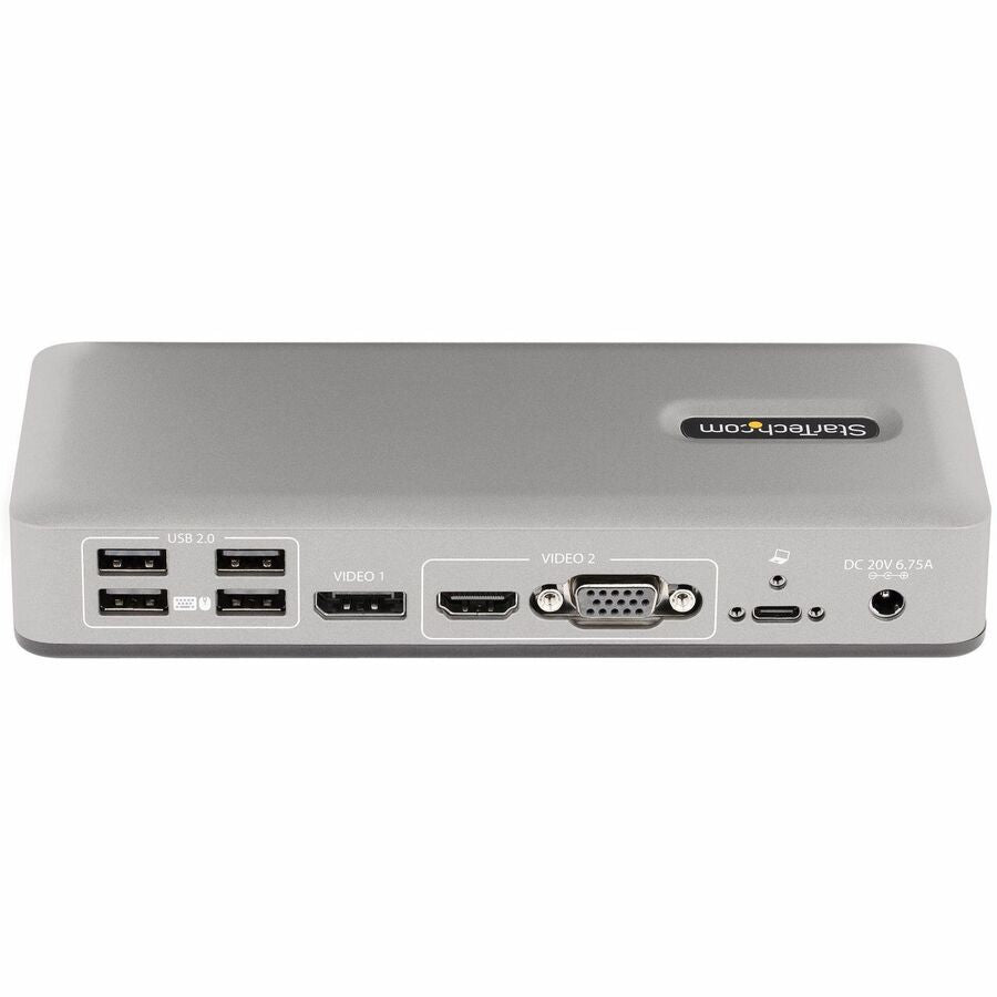 StarTech.com Dual-Monitor USB-C Docking Station, DisplayPort & HDMI/VGA Multi Monitor